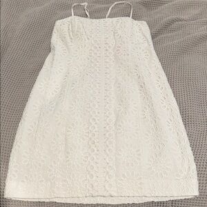 Charming White Eyelet Dress